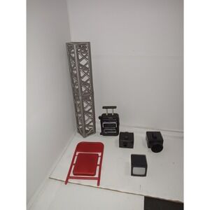 Vintage WWF WWE Wrestling Accessories Lot  Tv Camera Suit Case Chair